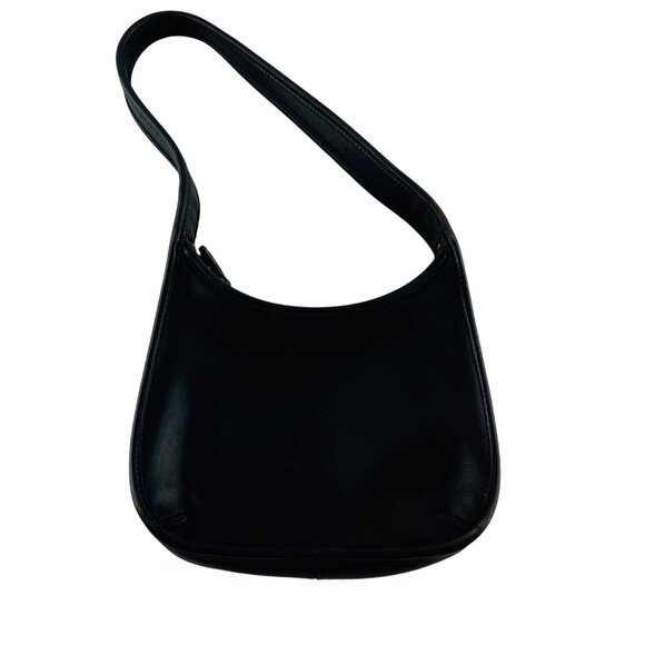 Vintage Coach Black Leather Small Ergo Mini Zip Handbag #9020 Made In The USA 19 - Picture 3 of 12